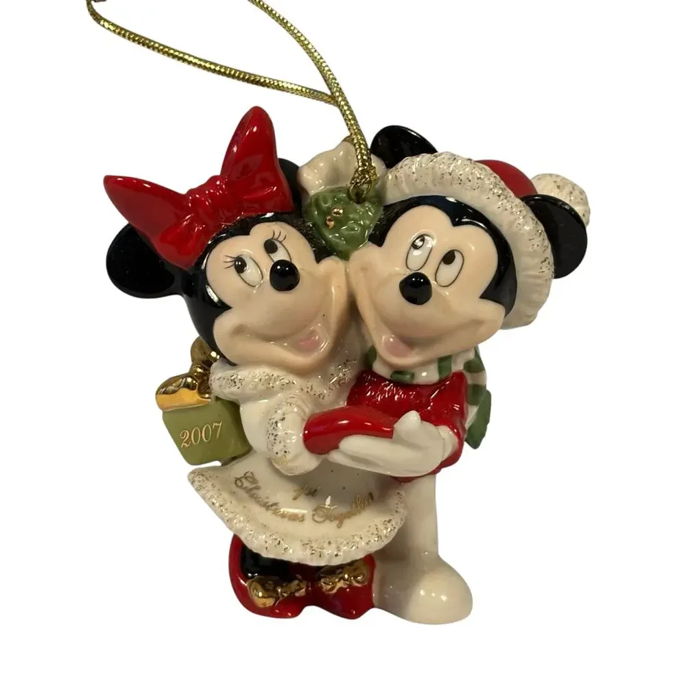 Lenox Disney Mickey Minnie 1st Christmas Together 2007 Christmas Ornament